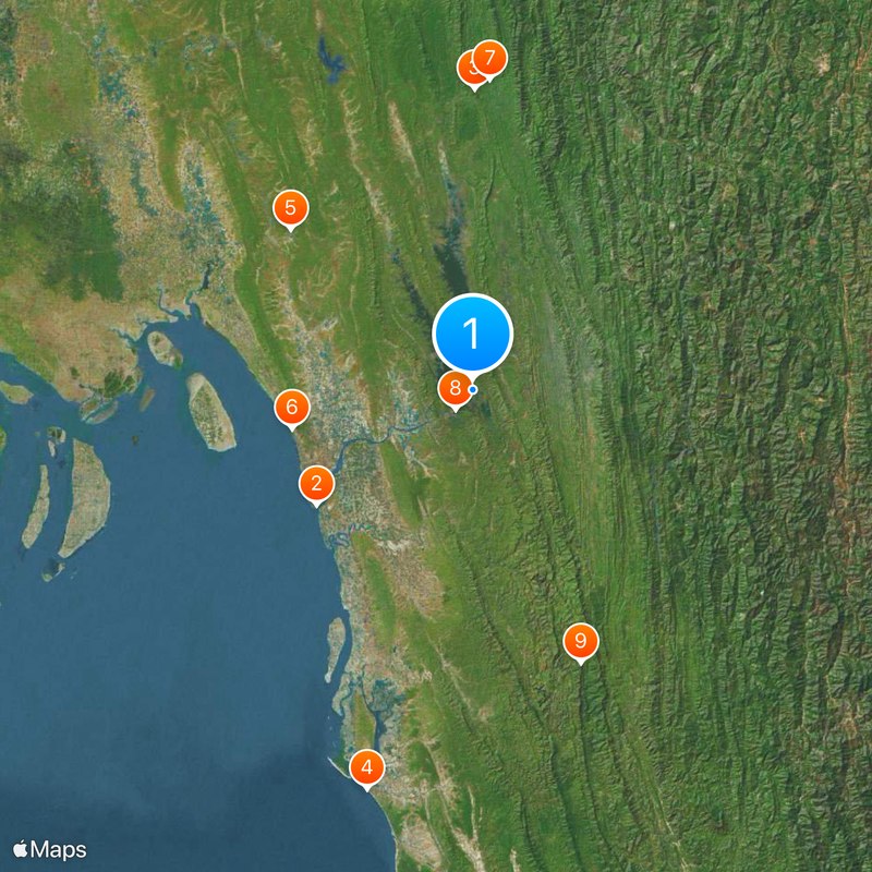 Chittagong Hill Tracts Mapa