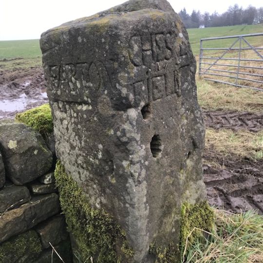 Guidestone, Screetham House Farm, Beetham Lane and Screetham Lane cross roads; opp. Farm