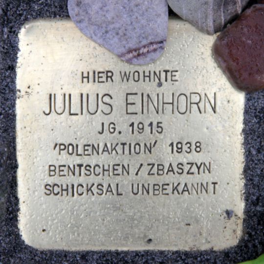 Stolperstein dedicated to Julius Einhorn