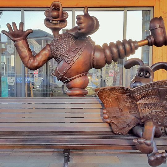 Statue de Wallace et Gromit à Preston