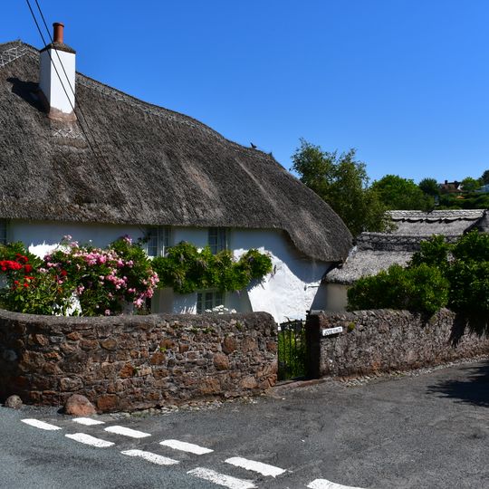 Home Farmhouse And Rooster Hall And Attached Front Garden Walls And Gate