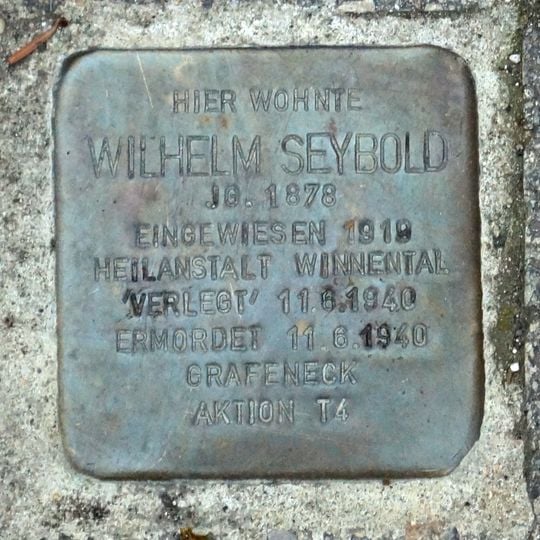 Stolperstein dedicated to Wilhelm Seybold