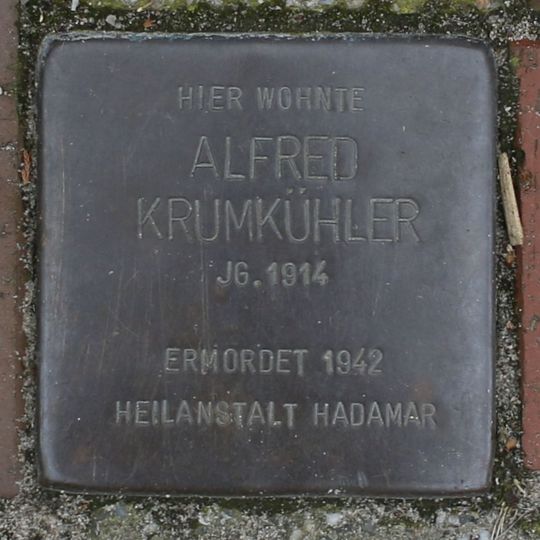Stolperstein en memoria de Alfred Krumkühler