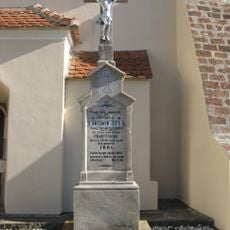 Wayside cross in Brno-Žebětín near the church