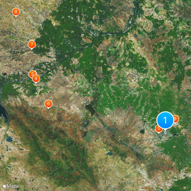 Distrikt Bellary Karte