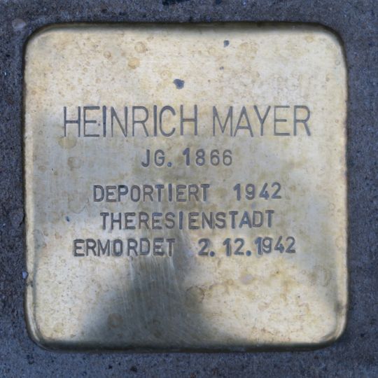 Stolperstein à la mémoire de Heinrich Mayer