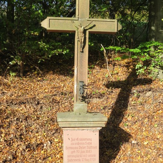 Wegkreuz rotes Kreuz