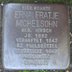 Stolperstein dedicated to Erna Fratje Michelsohn