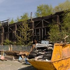 Railway Coal Chutes And Tramway With Walls And Gates
