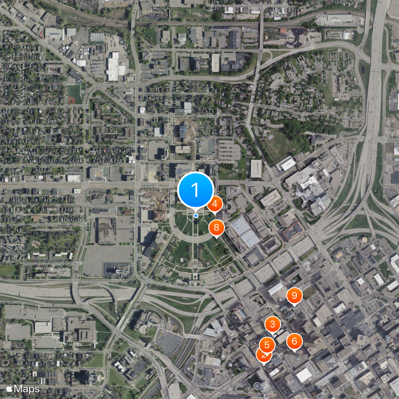 Capitole de l'État du Minnesota Carte