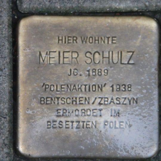 Stolperstein dedicated to Meier Schulz