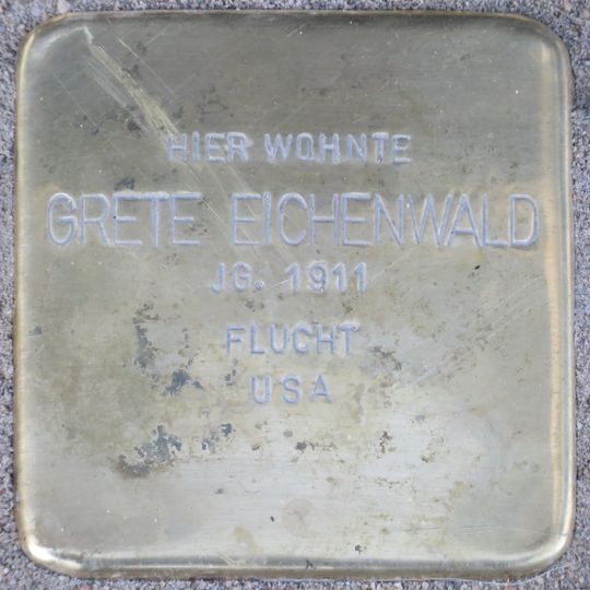 Stolperstein en memoria de Grete Eichenwald