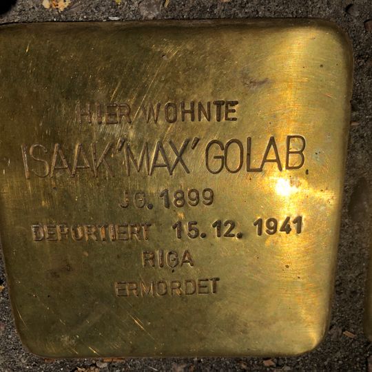 Stolperstein à la mémoire de Isaak Golab