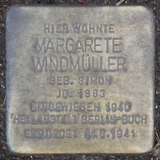 Stolperstein en memoria de Margarete Windmüller