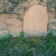Milestone Embedded In The Barn At Mersley Farmhouse