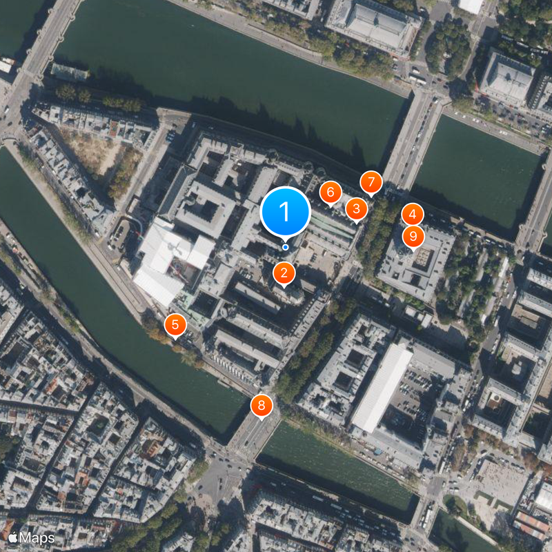 Paleis van Justitie Kaart