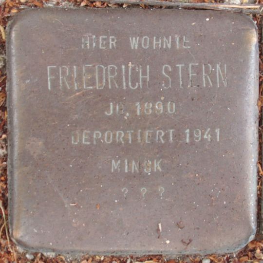 Stolperstein dedicated to Friedrich Stern