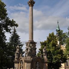 Maria column in Masaryk square in Žamberk