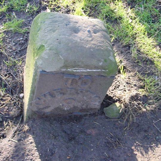 Milestone, 50m inside village from Lydney direction