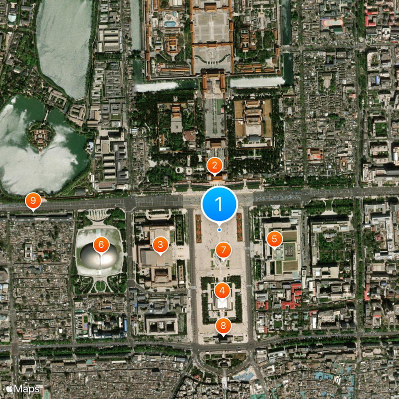 Tiananmen Square Map
