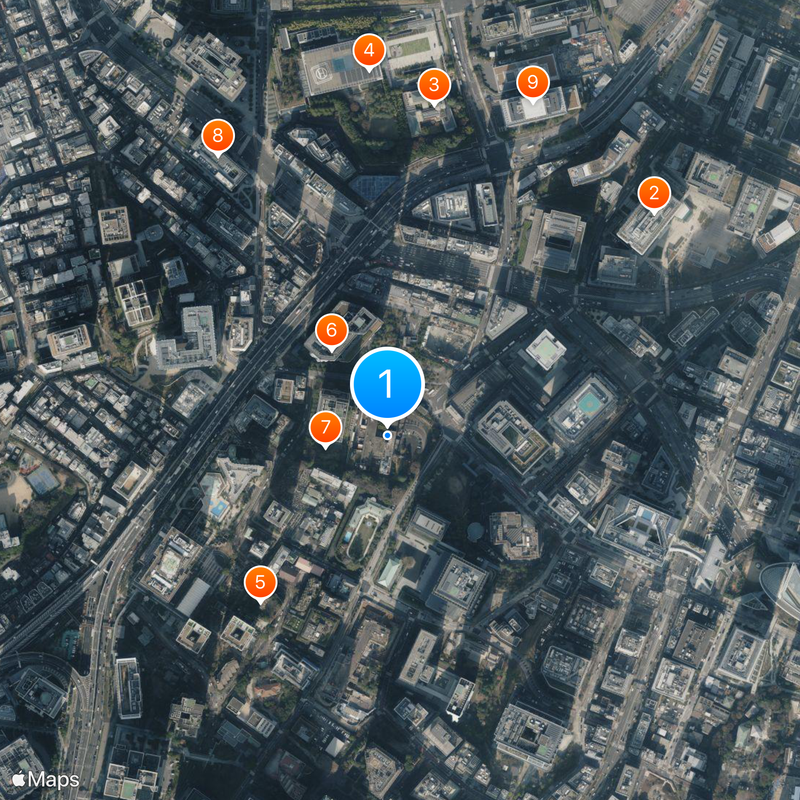 Embassy of the United States, Tokyo Map