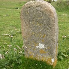 Milestone, West High Down,  below Newport Road from Freshwater to Calbourne