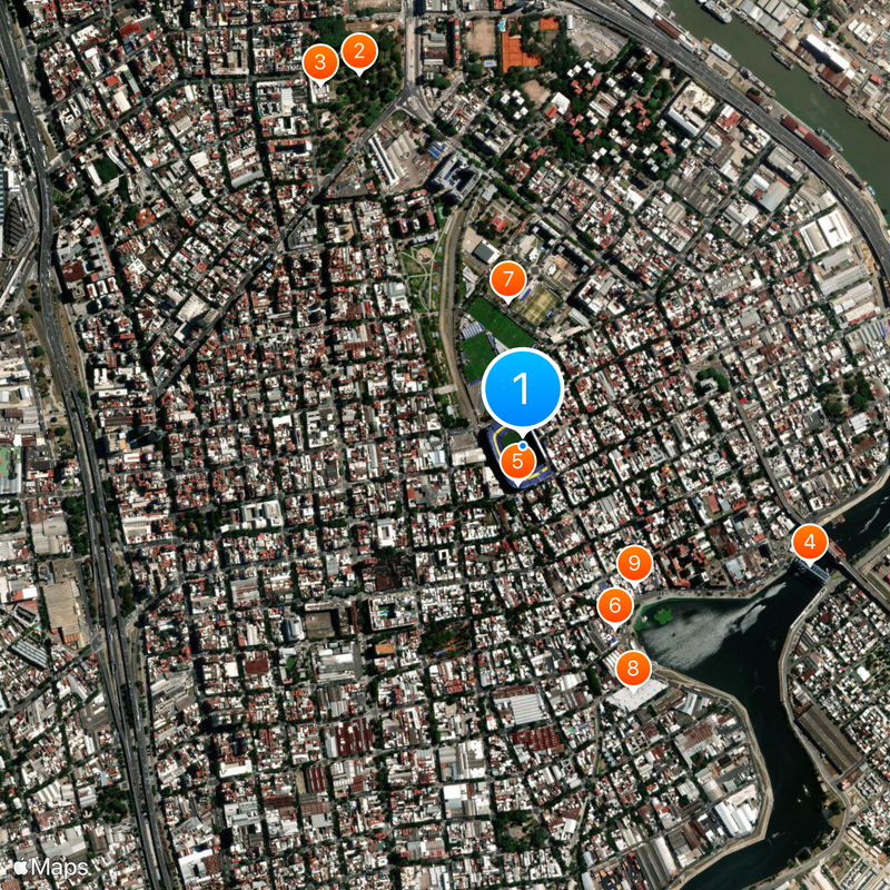 Estadio Alberto J. Armando Mapa