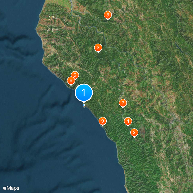 Shelter Cove Map