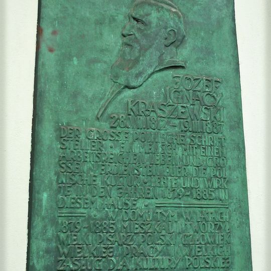 Gedenktafel für Josef Ignac Kraszewski