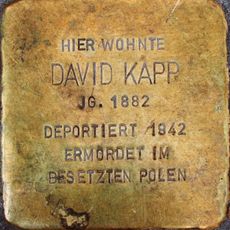 Stolperstein en memoria de David Kapp