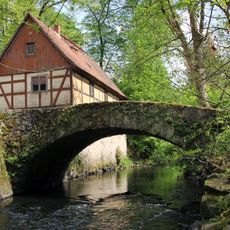 Quarry stone arch bridge over the river Röder Liegau-Augustusbad