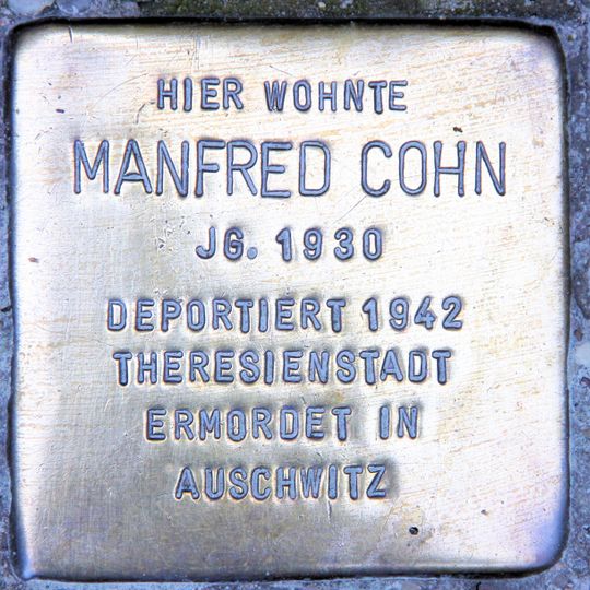 Stolperstein en memoria de Manfred Cohn