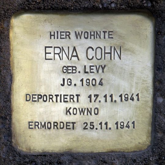 Stolperstein dedicated to Erna Cohn