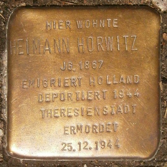 Stolperstein dedicated to Heimann Horwitz