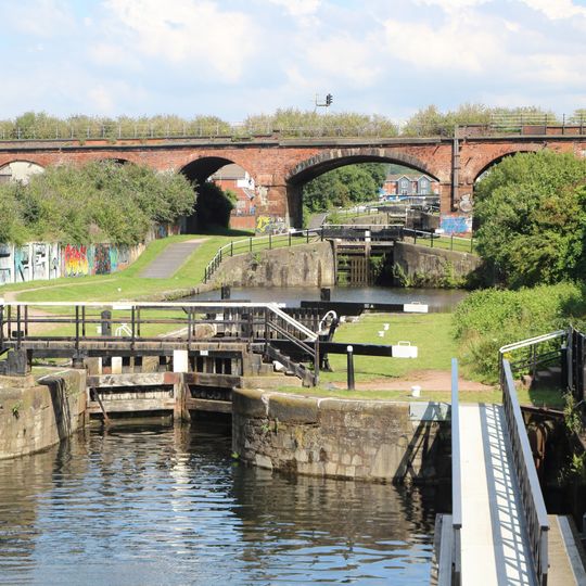 Four Canal Locks,   Leeds And Liverpool Canal
