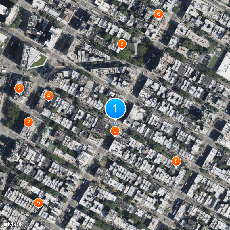 8th Street and St. Mark's Place Map