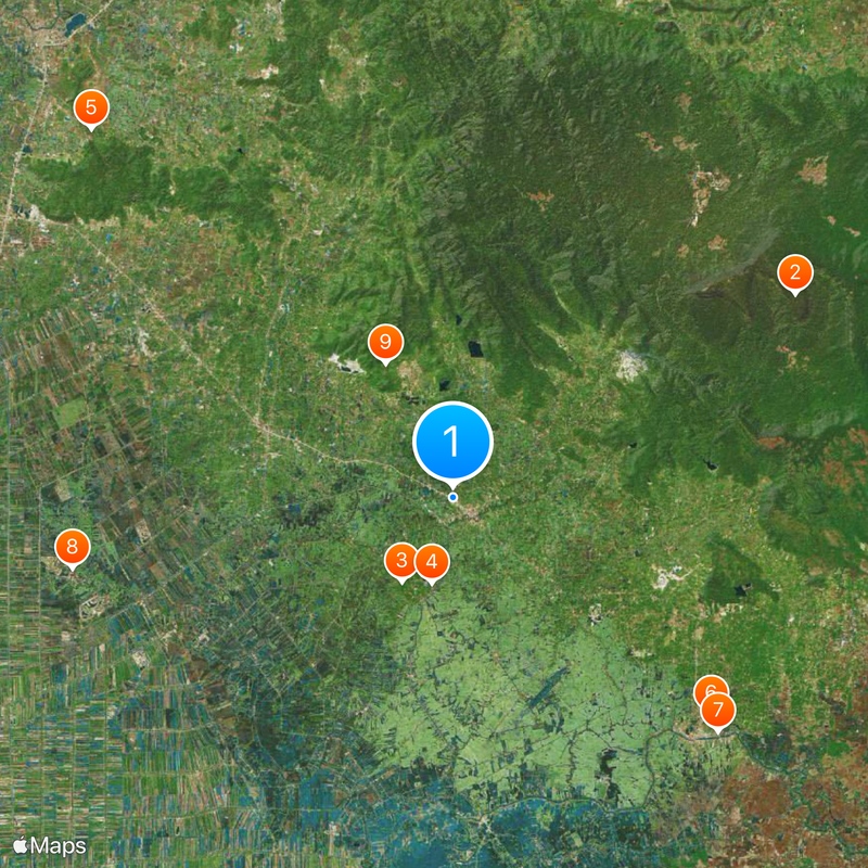 Prowincja Nakhon Nayok Mapa