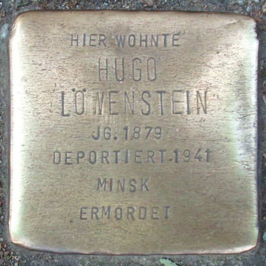 Stolperstein en memoria de Hugo Löwenstein
