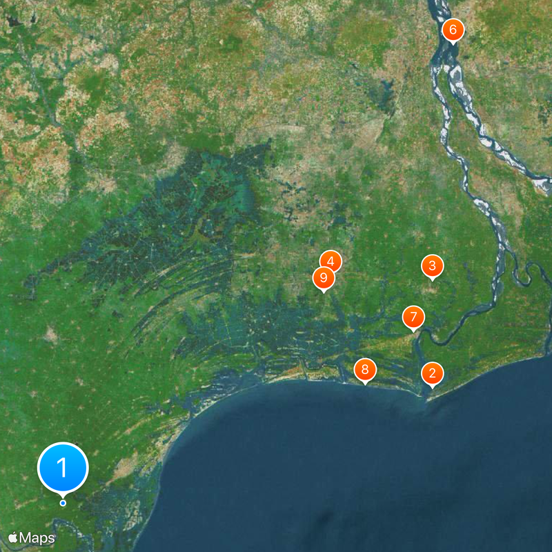 West Godavari district Kaart