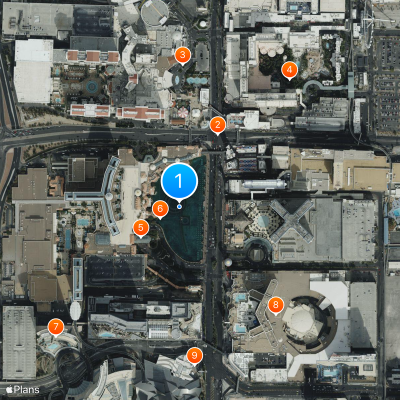 Fountains of Bellagio Mapa