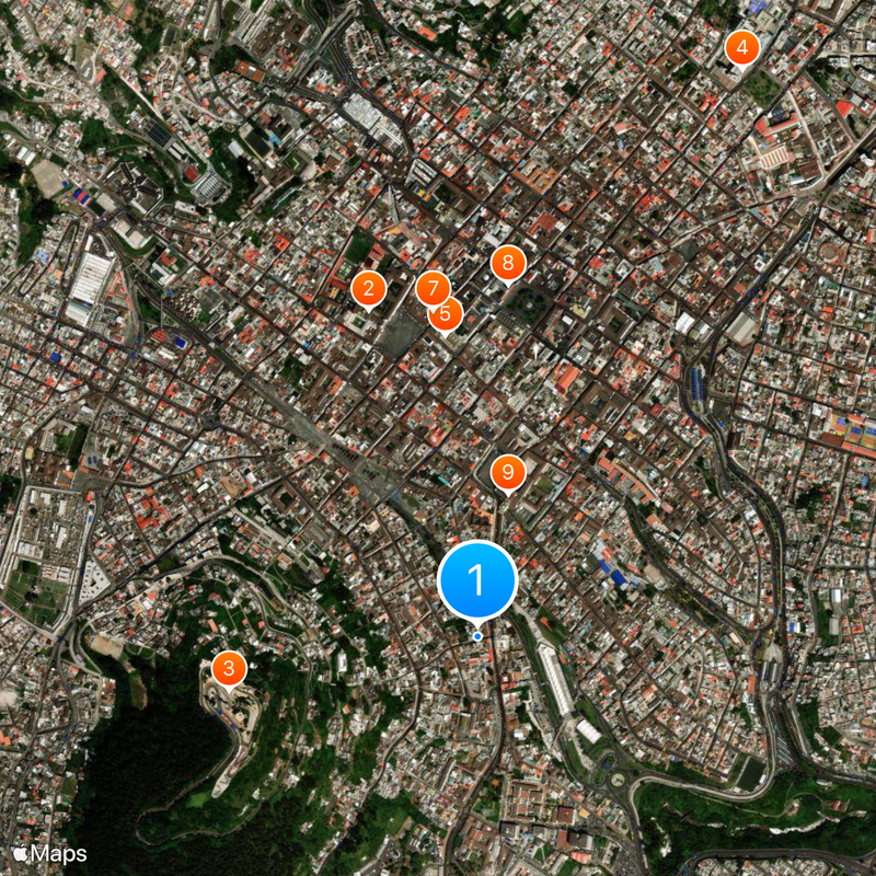 Historic Center of Quito Map