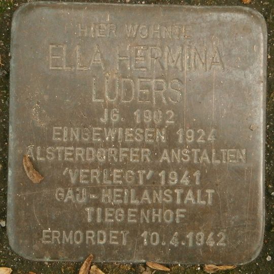 Stolperstein en memoria de Ella Hermina Lüders