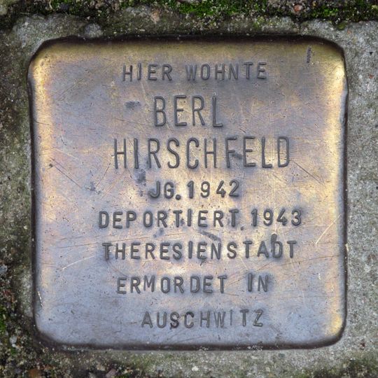 Stolperstein für Berl Hirschfeld