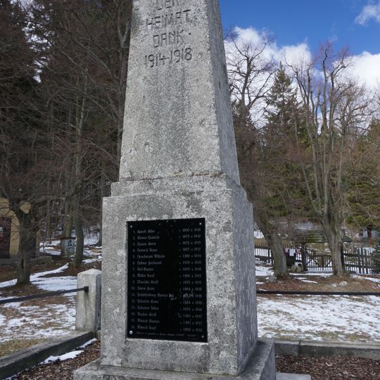 World War I memorial in Rudolfov
