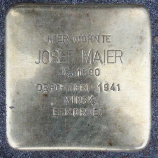 Stolperstein à la mémoire de Josef Maier