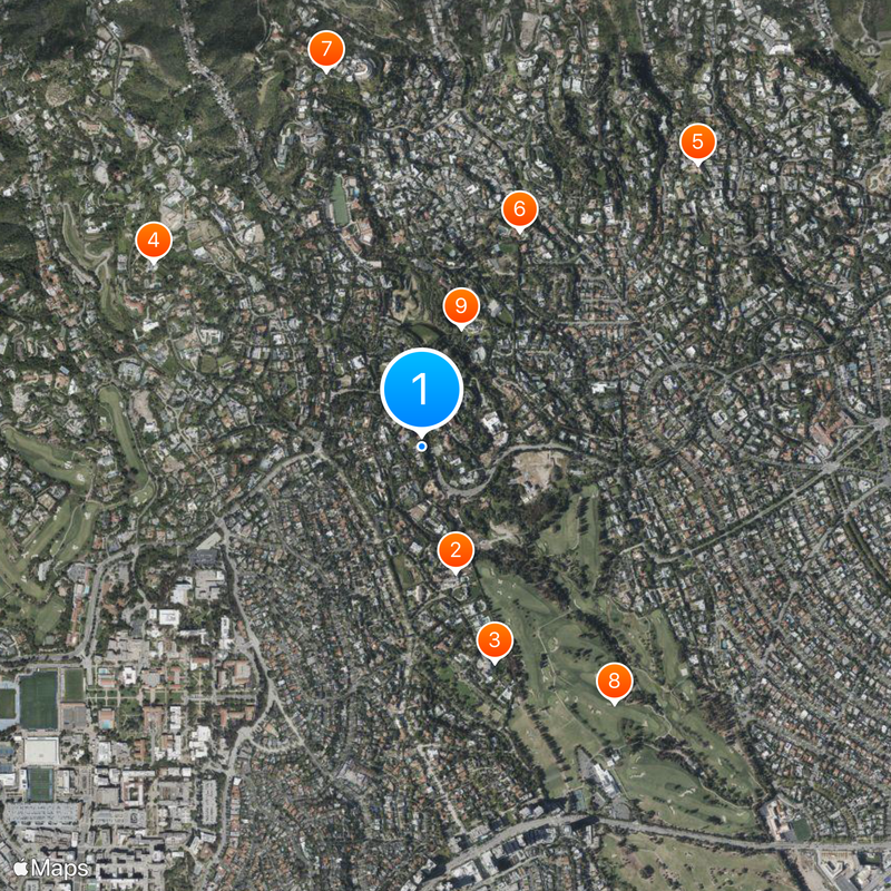 Sunset Boulevard Map