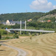 Zavěšený most přes Bílinu v Mostě