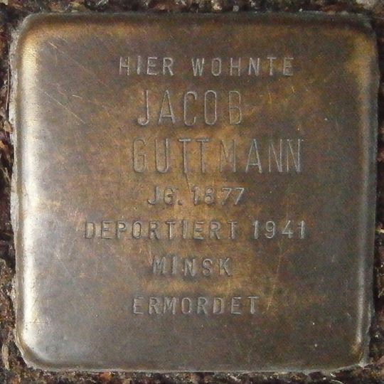 Stolperstein en memoria de Jacob Guttmann