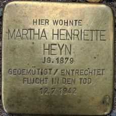 Stolperstein en memoria de Martha Henriette Heyn