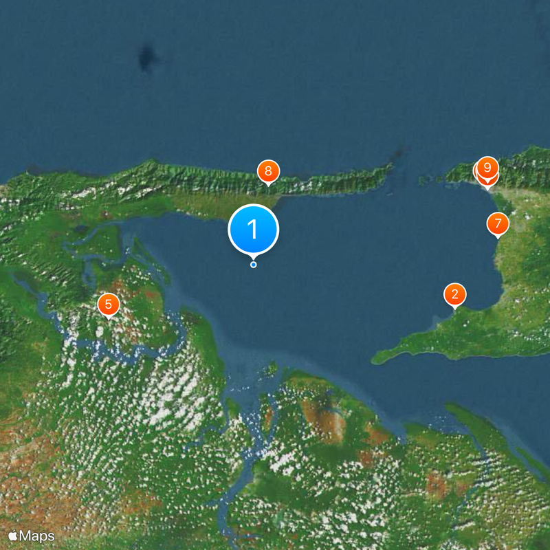 Golfe de Paria Carte